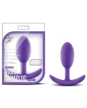Luxe Wearable Vibra Slim Plug Sm- Purple