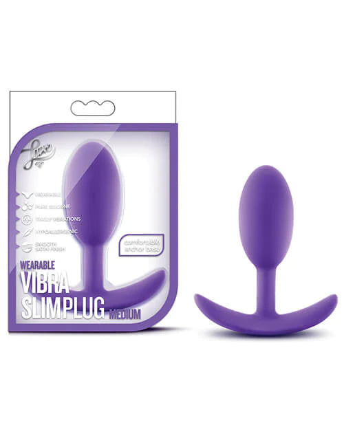 Luxe Wearable Vibra Slim Plug Sm- Purple
