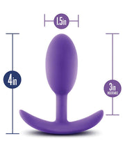 Luxe Wearable Vibra Slim Plug Sm- Purple