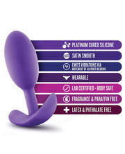 Luxe Wearable Vibra Slim Plug Sm- Purple