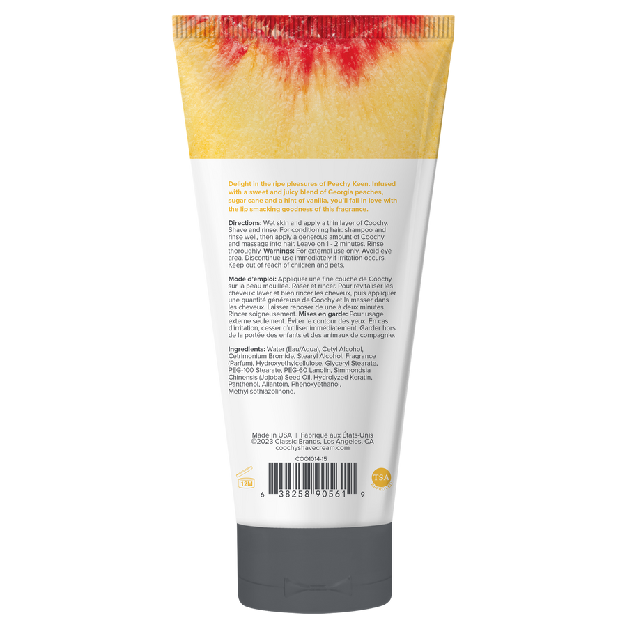 Coochy Shave Cream - PEACHY KEEN tube 0.5 fl oz  |  15mL