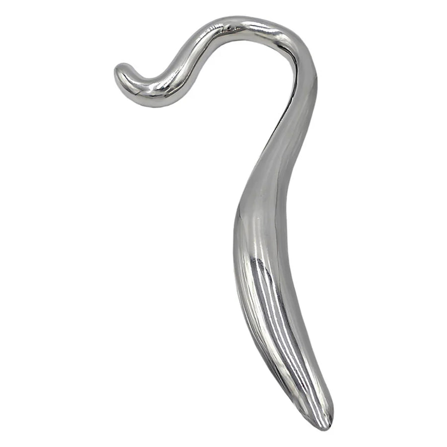 Stainless Steel Hollow Curved Wand In Case