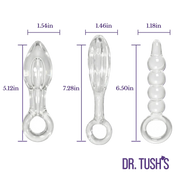Halos of Pleasure – All Glass Anal Plug Trio