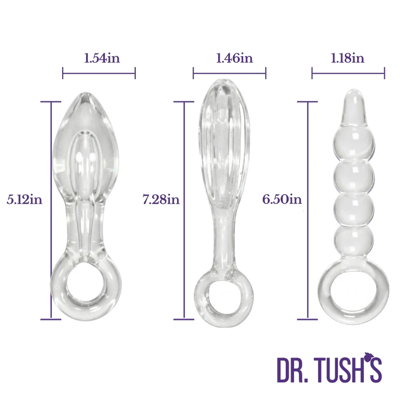 Halos of Pleasure – All Glass Anal Plug Trio