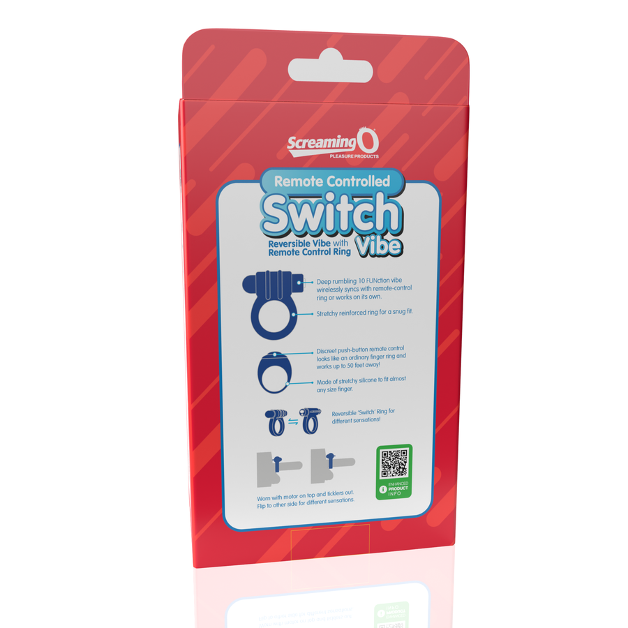 Screaming O Remote Controlled Switch Vibrating Ring - Blue
