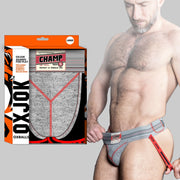 CHAMP, vintage sweatshirt jockstrap, GRAY HEATHER