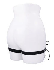 Laced Up Garters - Black