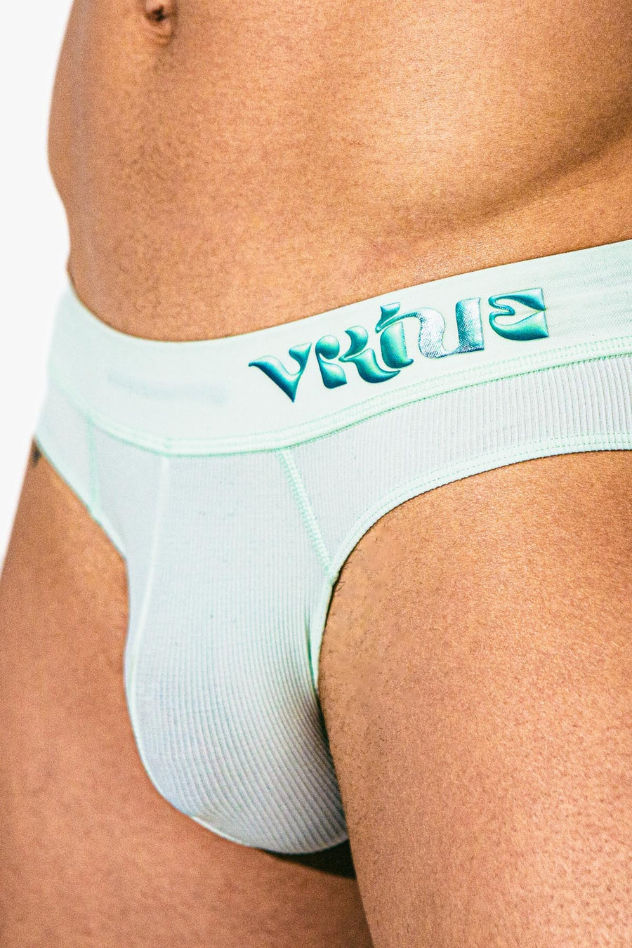 Mens Medium - JockVStrap Rib Briefs - Mint