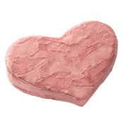 Heart Wedge Faux Fur, Rose