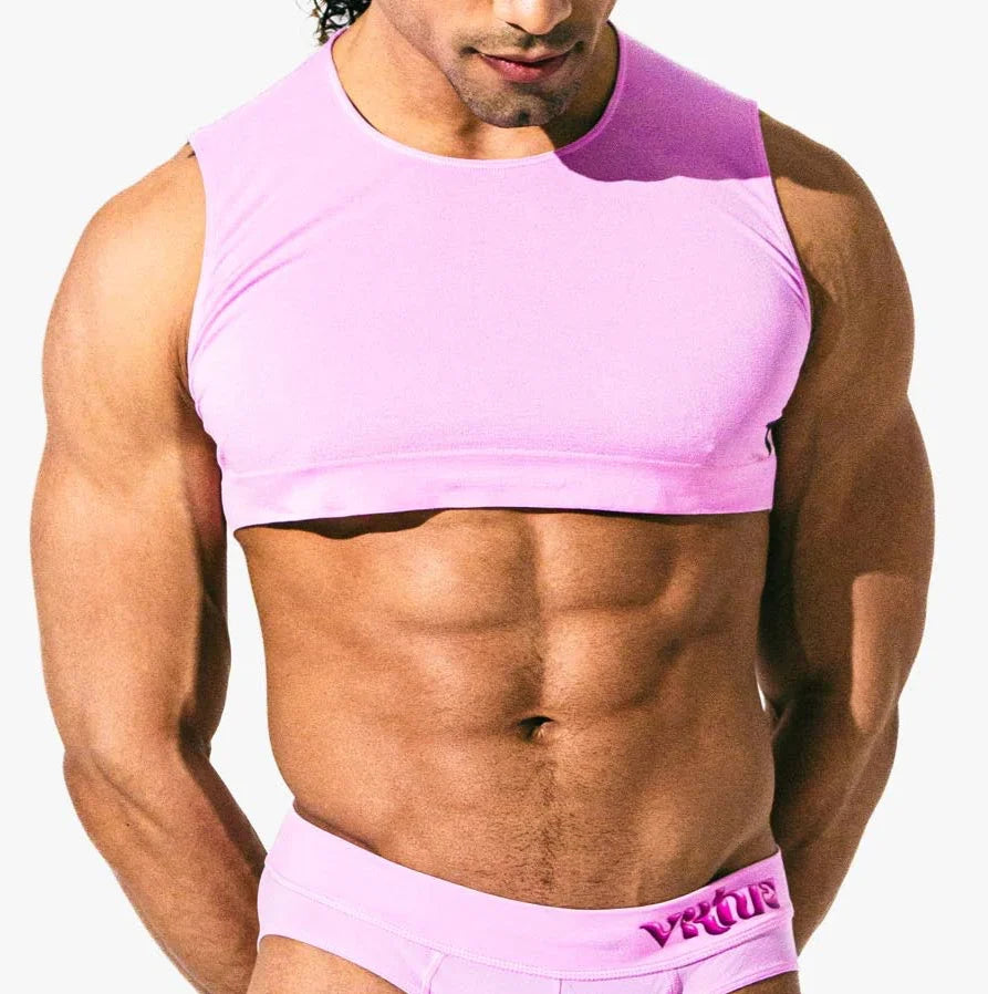 Unisex Large - Mini Crop Top Sheer - Taffy