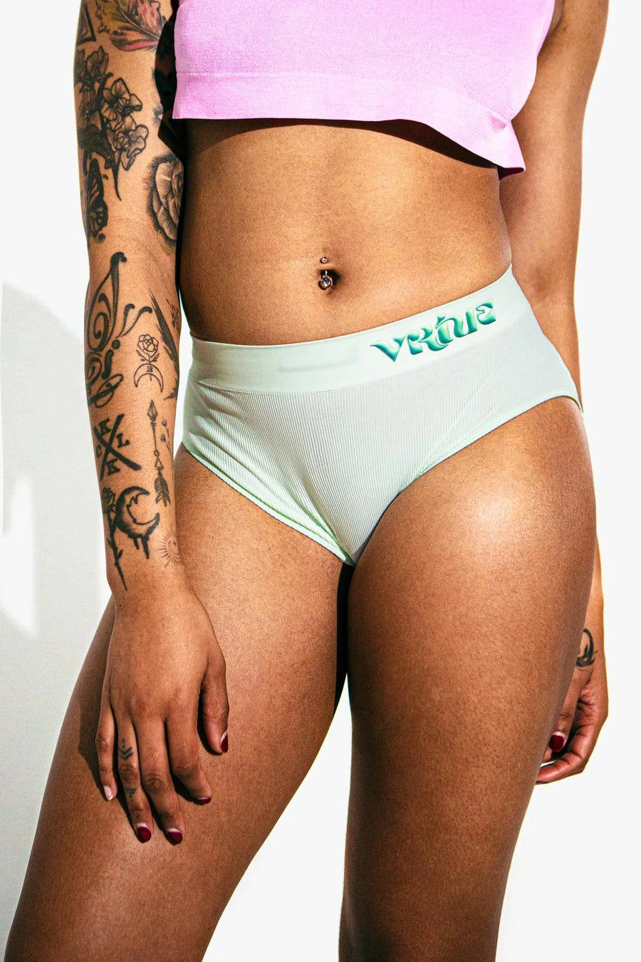 Womens Large - JockVStrap Rib Briefs - Mint