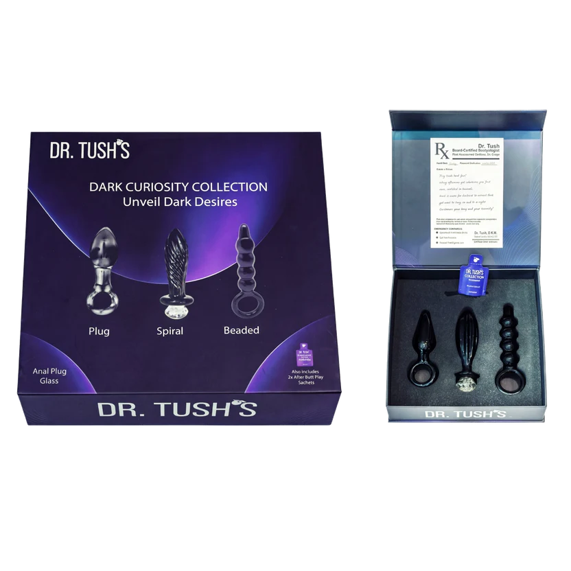 Dark Curiosity Set – All-Glass Anal Plug Trio