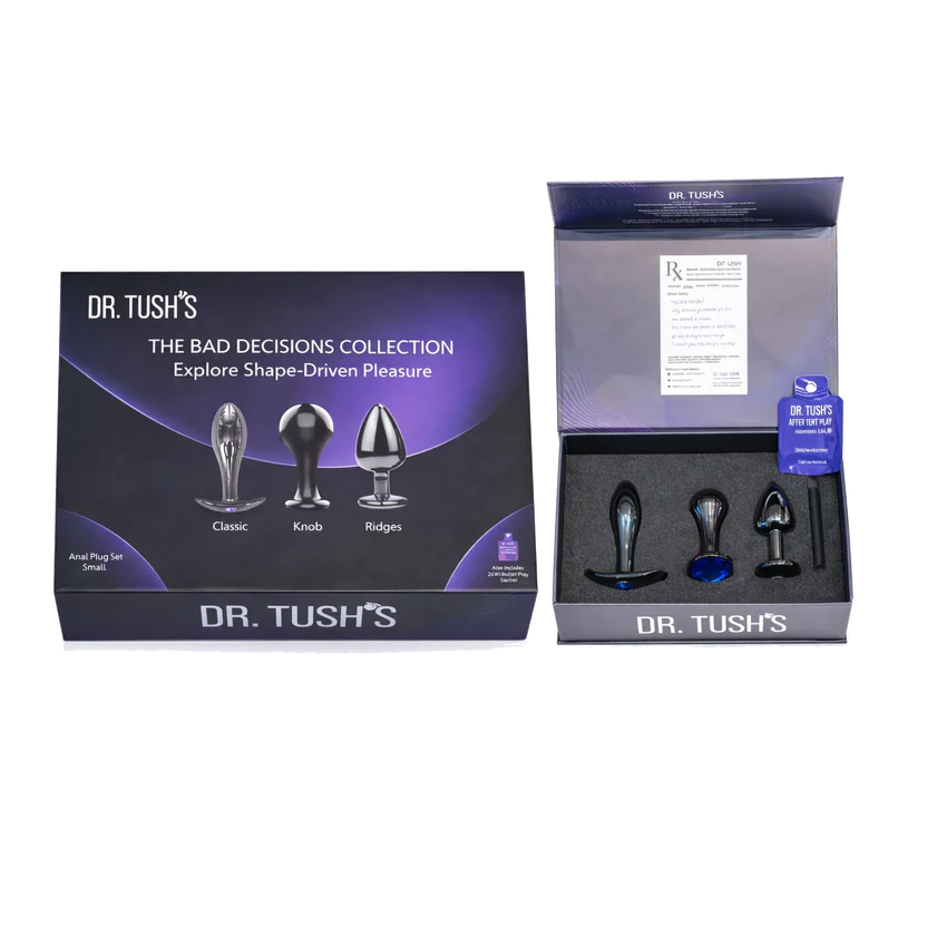 The Bad Decisions Metal Anal Plug Set – T-Bar, Round & Teardrop