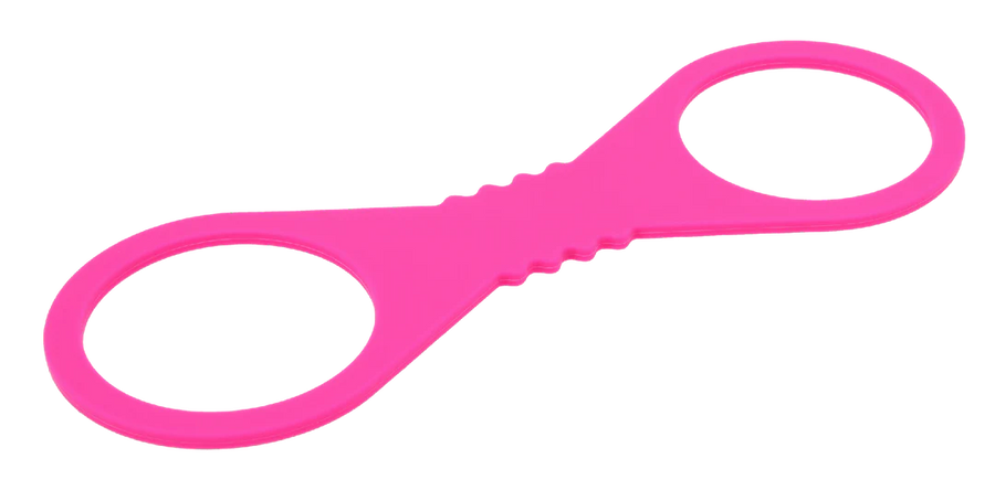 Large Hot Pink Silicone Cuffs