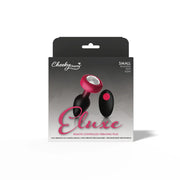 RUBY Ombre - SMALL Cheeky Charms Eluxe Vibrating  Plug With Remote - Clear Gem