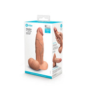b-Vibe Slipskin Realistic Silicone Dildo 7" Girthy - Mocha