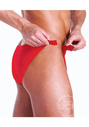FUNDIES Rip It Off Bikini w/ red satin ribbons - OS - RED