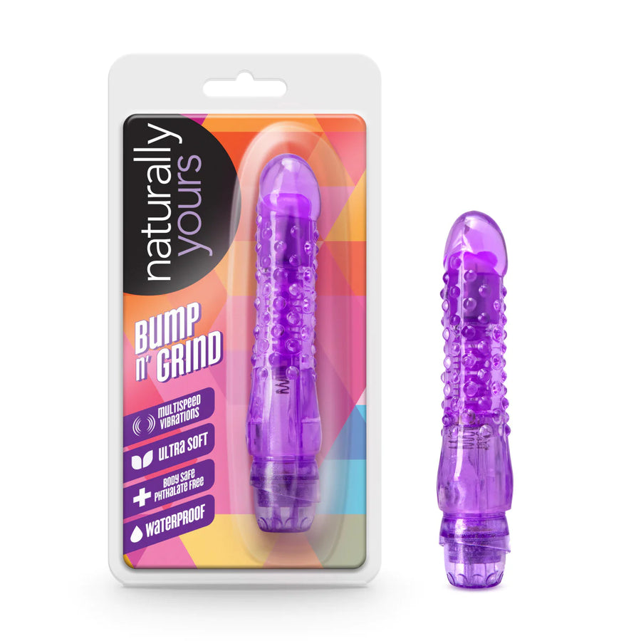 Naturally Yours Bump n Grind Realistic Purple 6.25-Inch Vibrator