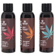 Hemp Seed Massage & Body Oil Trio Gift Set Summer 2025 includes 1 of each: 2oz Body Surfing, Fresh Squeezed, Summer Fling