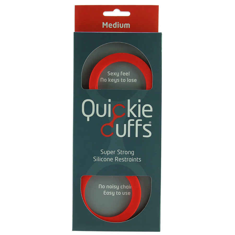 Medium Silicone Quickie Cuffs in Red