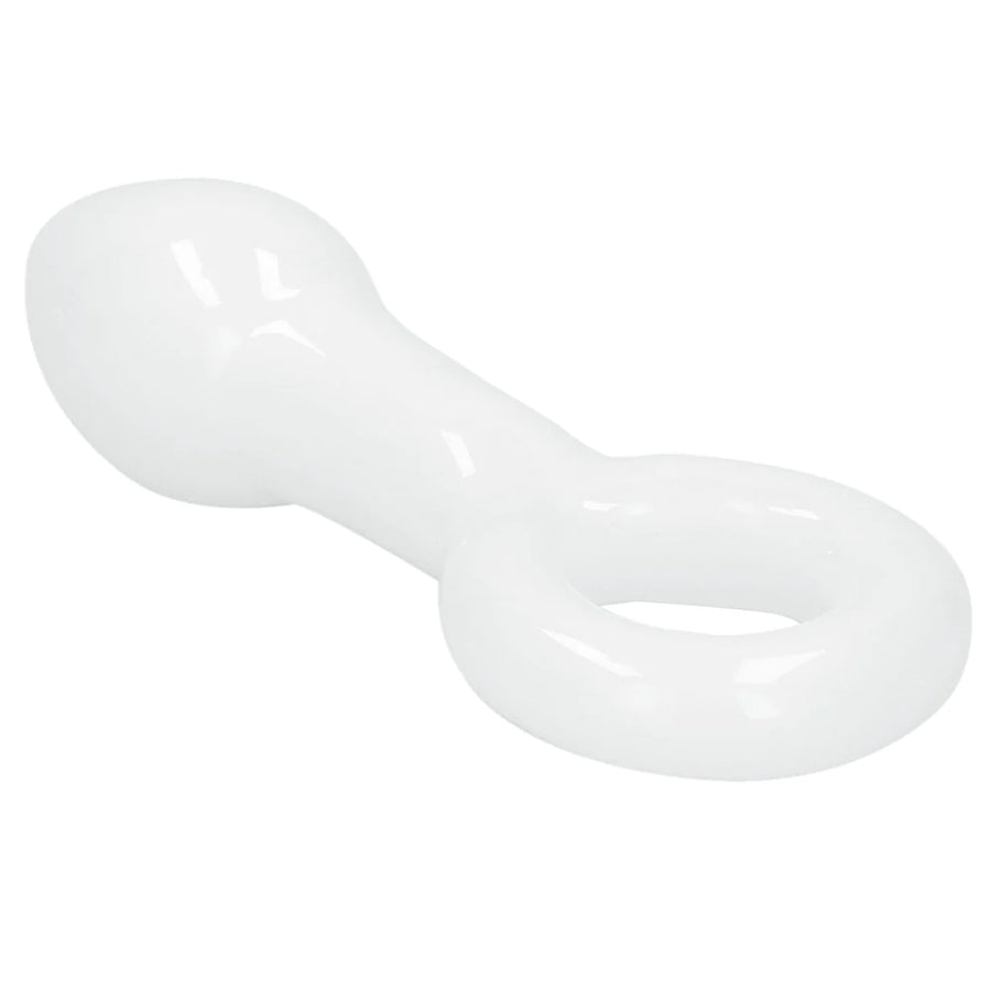 Chrystalino Plugger Glass Butt Plug in White