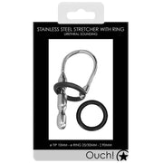 Ouch! 10mm Steel Urethral Sounding Plug with Silicone Ring