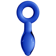 Chrystalino Plugger Glass Butt Plug in Blue