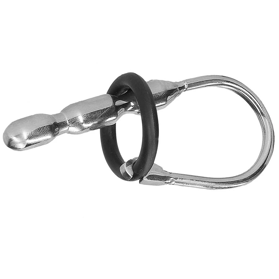 Ouch! 10mm Steel Urethral Sounding Plug with Silicone Ring