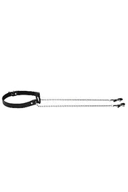 Ouch O-Ring Gag W Nipple Clamps - Black