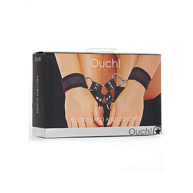 Ouch! Velcro Hand & Leg Cuffs - Black *