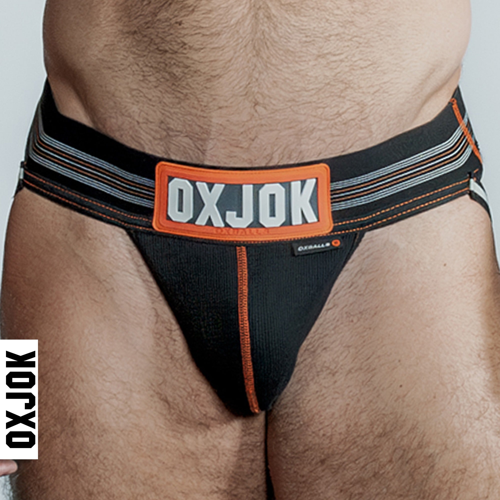 SLINGJOCK, upthrust slider-strap jock, BLACK IRON