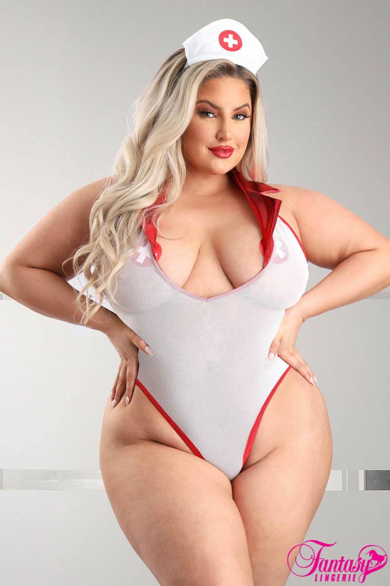 4PC Sexy Nurse Set-Plus Size