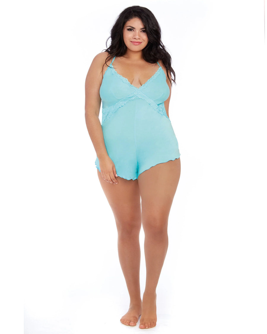 Stretch Jersey Romper -Plus Size