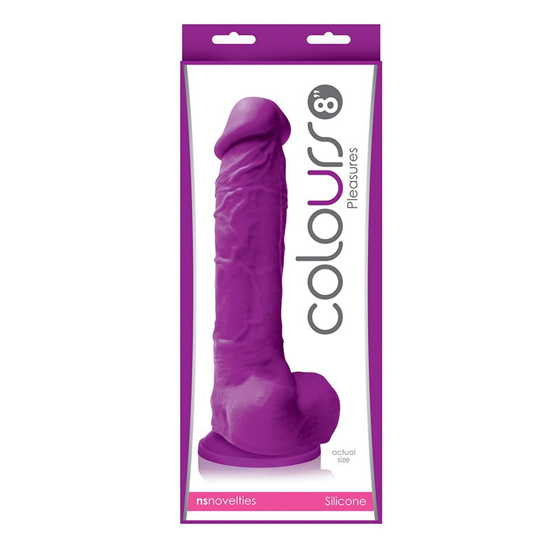 Colours Pleasures 8″ Dildo Purple