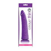 Colours Pleasures Thin 8″ Dildo Purple