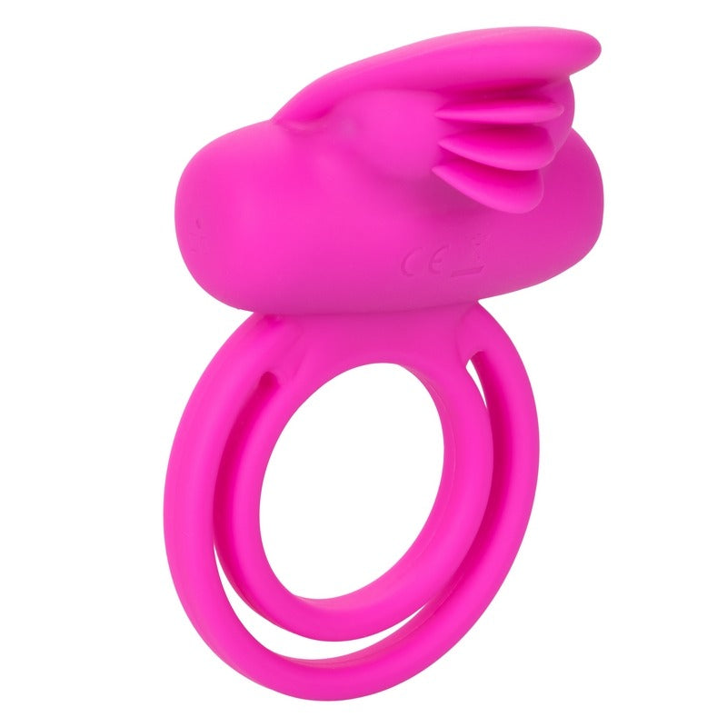 Silicone Rechargeable Dual Clit Flicker Pink