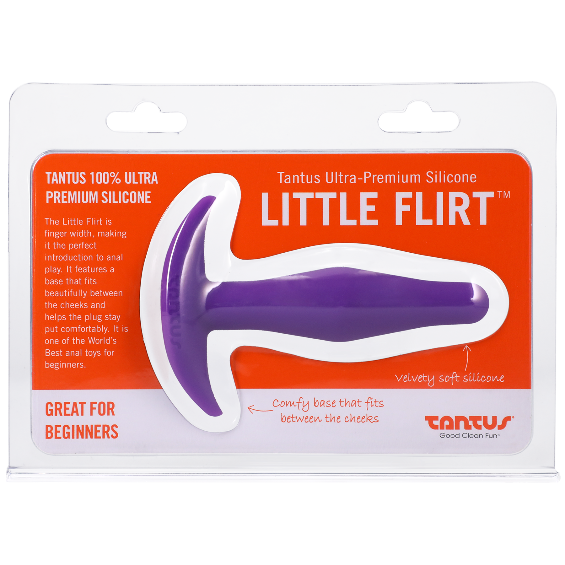 Tantus Silicone Little Flirt Butt Plug Purple Haze