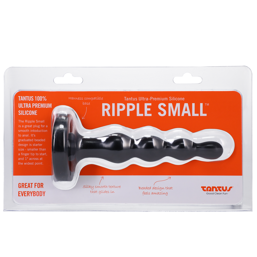 Tantus Silicone Ripple Small Silicone Butt Plug Black Desire Boutique Inc. Tantus Silicone Ripple Small Silicone Butt Plug Black Desire Boutique Inc.