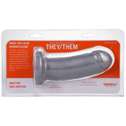 They/Them  Super Soft Silicone Dildo Silver