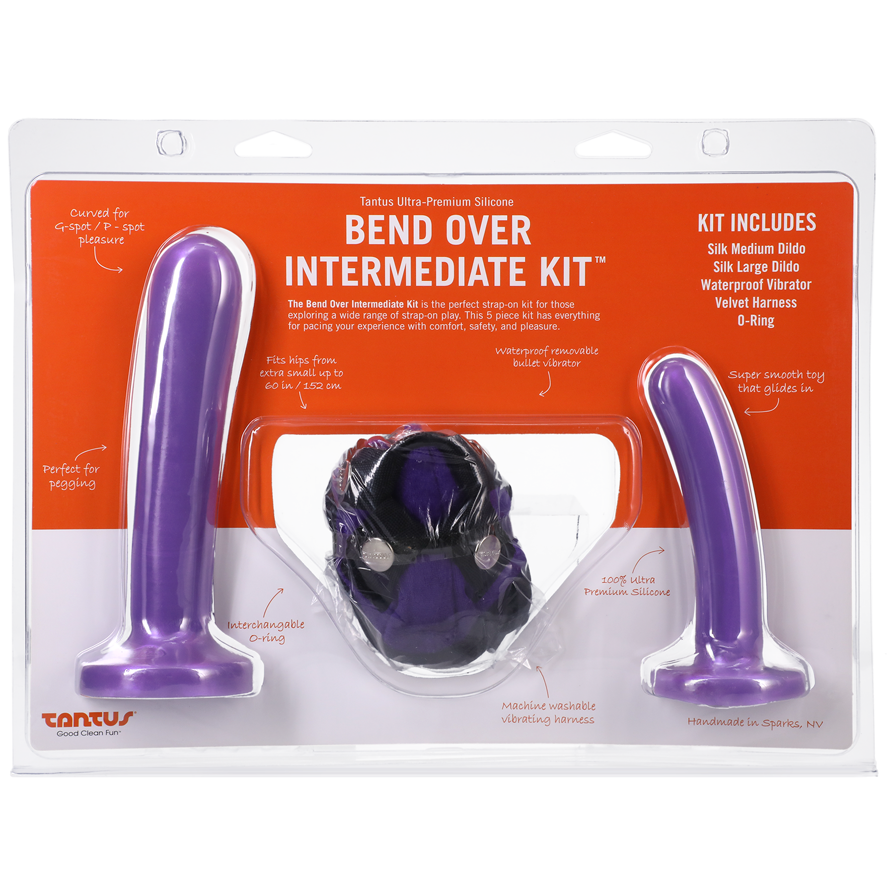 Tantus Bend Over Intermediate Harness Kit Lavender Medium