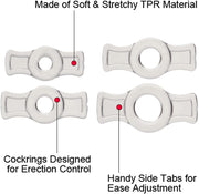 Doc Johnson TitanMen - Cock Ring Set - Clear