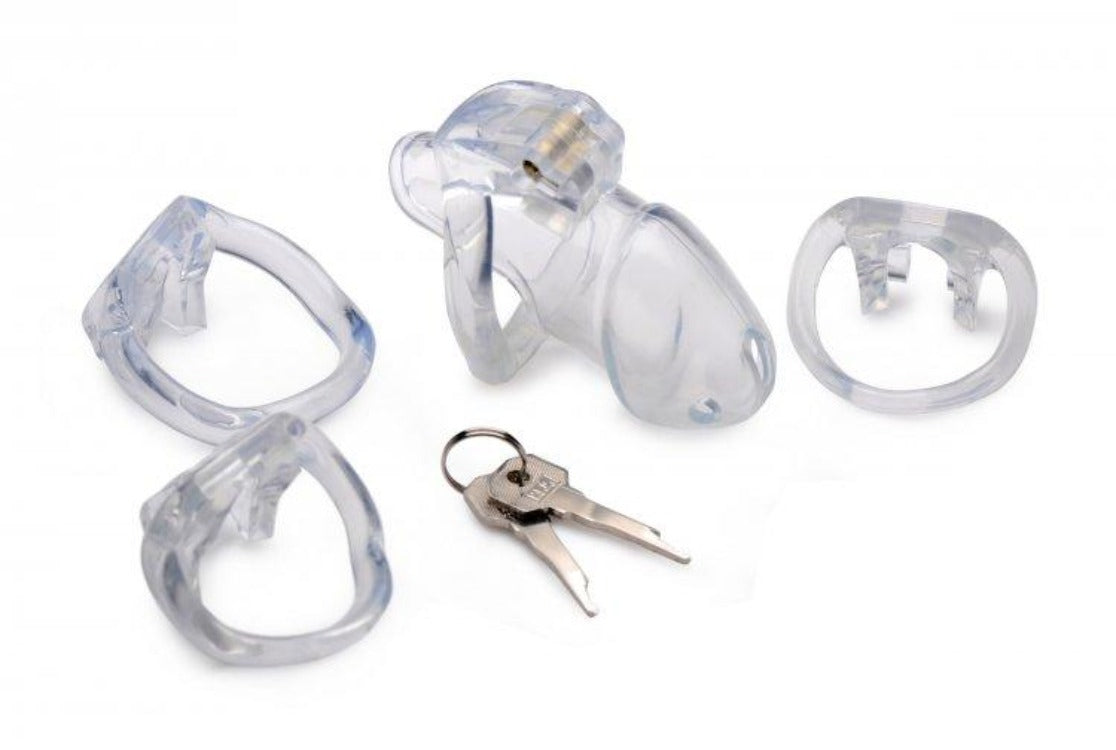 Clear Captor Chastity Cage - Medium