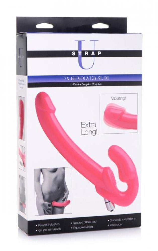 Strap On Me Multi Orgasm Bendable Strapless Strap On Medium - Fuchsia 