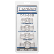 Doc Johnson TitanMen - Cock Ring Set - Clear