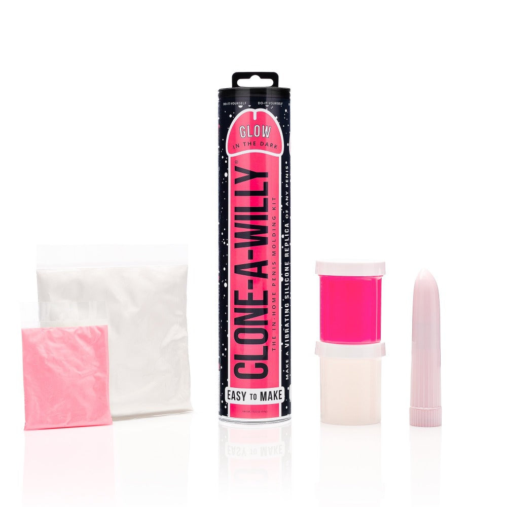 Clone-A-Willy-Vibrator Kit- Glow in the Dark - Pink