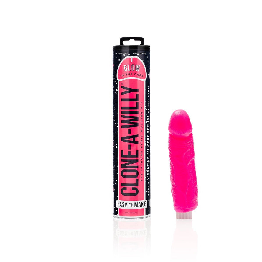 Clone-A-Willy-Vibrator Kit- Glow in the Dark - Pink