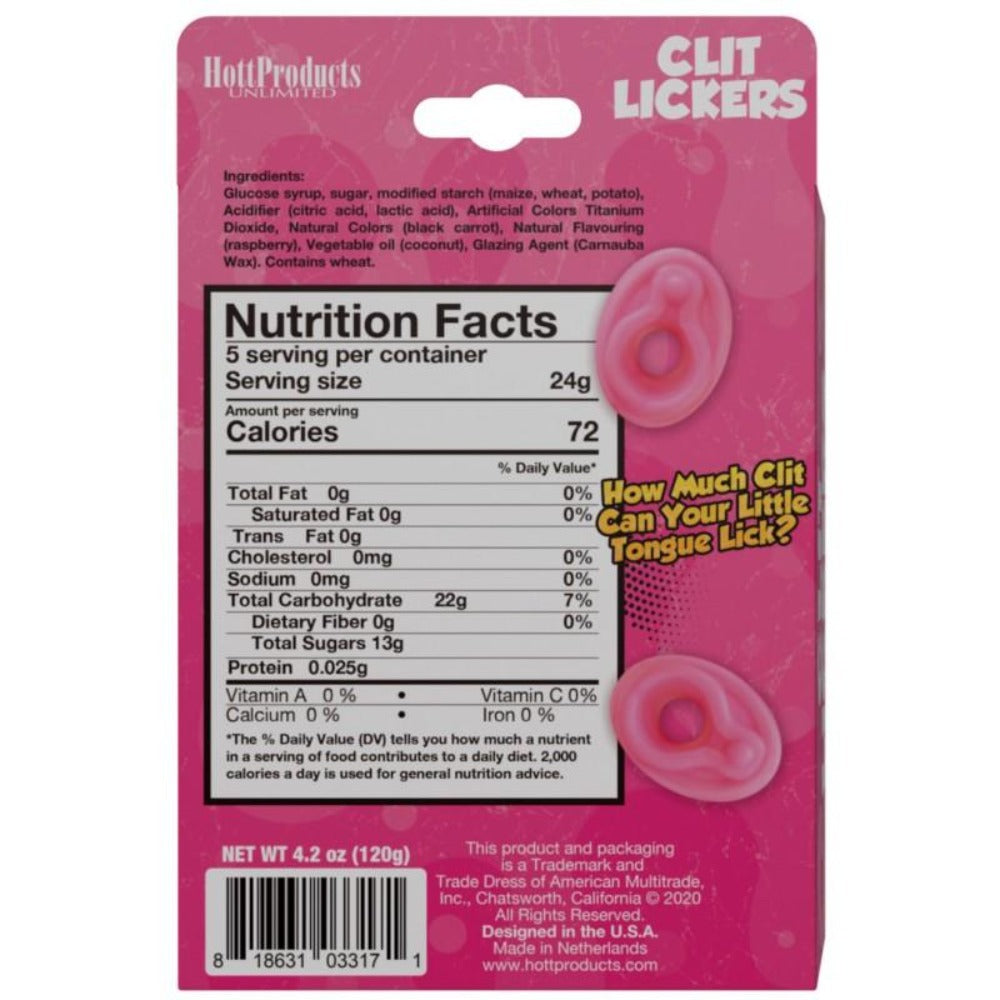 Clit Lickers Clit-Shape Raspbery Gummies