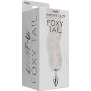 Light Up Foxy Tail Butt Plug - White