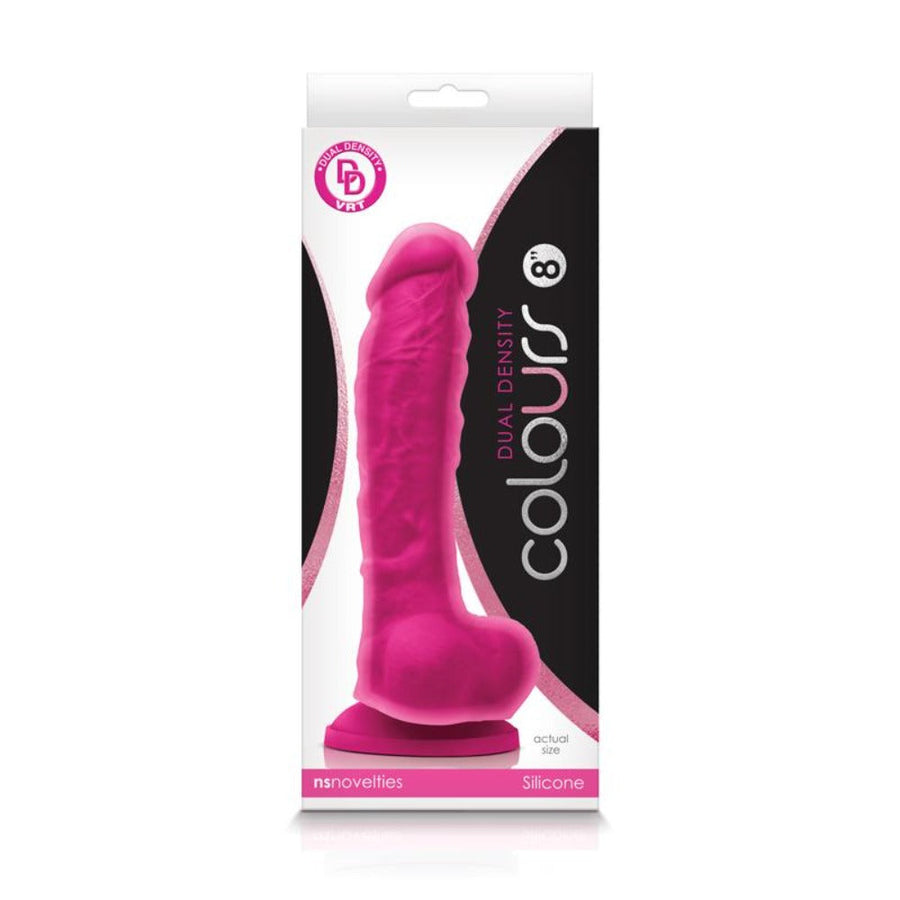 Colours Dual Density Dildo 8" - Pink