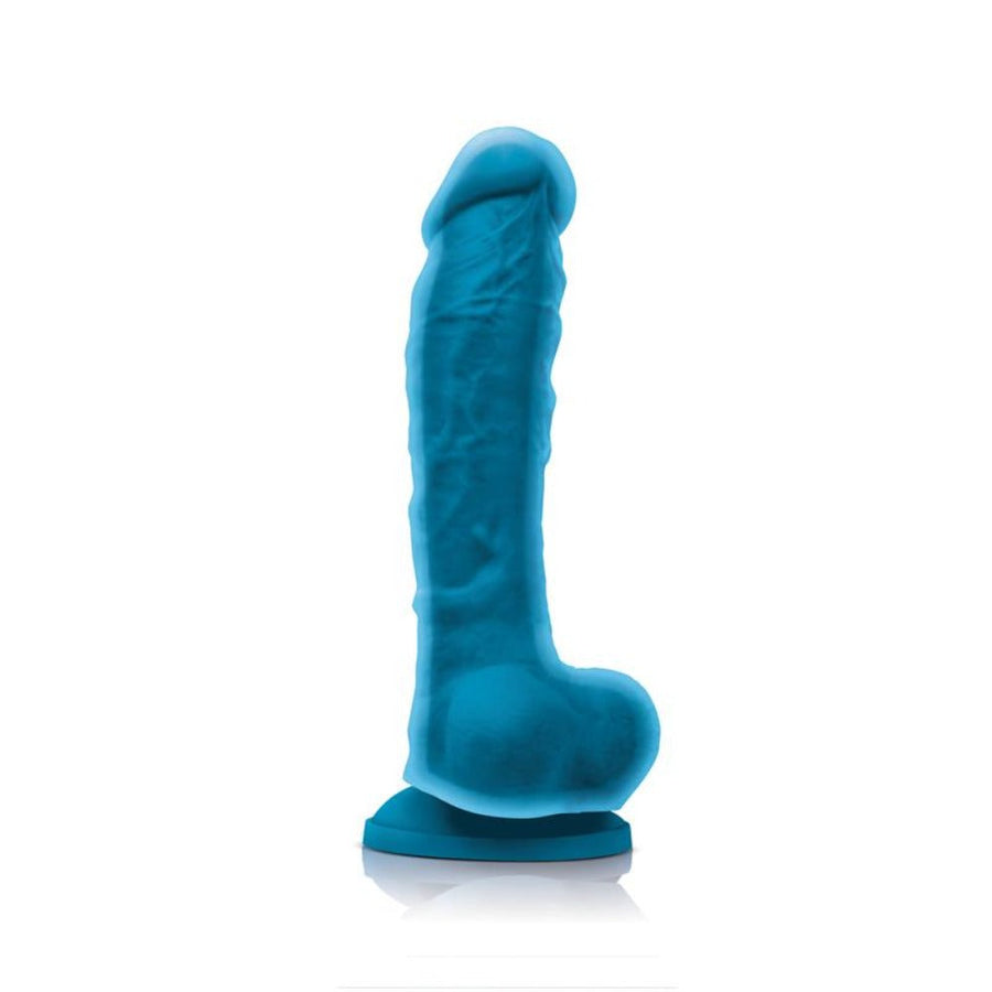 Colours Dual Density Dildo 8" - Blue